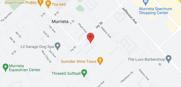 map of 41900 Ivy Murrieta, CA 92562